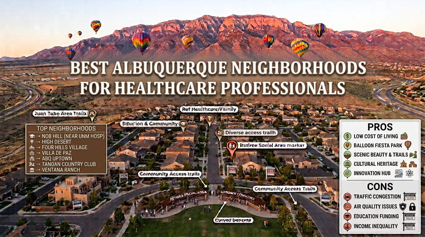 best Albuquerque New Mexico neighborhoods for healthcare professionals