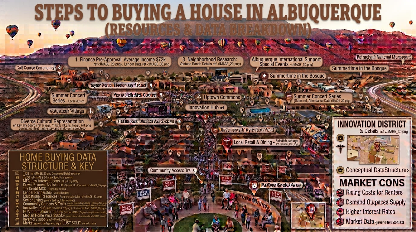 steps to buying a house in Albuquerque for first time buyer
